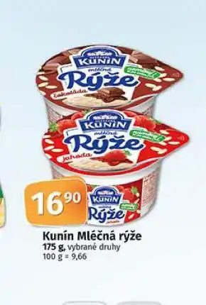 Coop Kunín mléčná rýže nabídka
