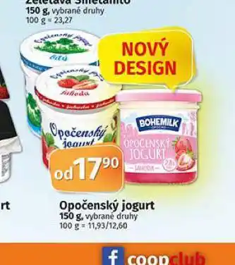 Coop Opočenský jogurt nabídka
