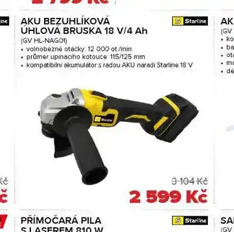 Auto Kelly Aku bezuhlíkatá úhlová bruska 18 v / 4 ah nabídka