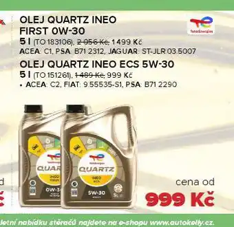 Auto Kelly Motorový olej quartz ineo first 0w-30 nabídka