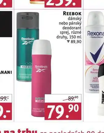 Rossmann Reebok deodorant nabídka