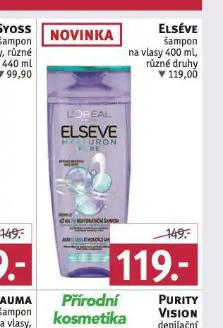 Rossmann Loreal elseve šampon nabídka
