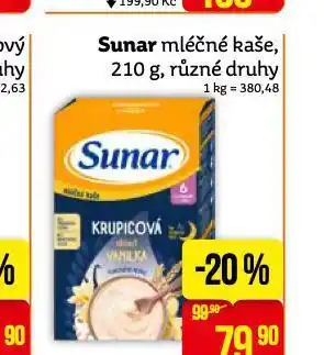 Teta Sunar mléčná kaše nabídka