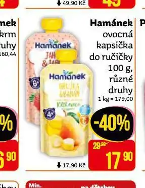 Teta Hamánek ovocná kapsička nabídka