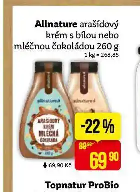 Teta Allnature arašídový krém nabídka