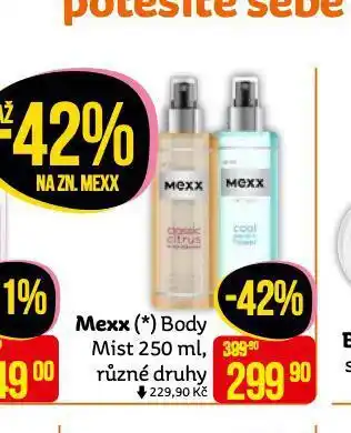 Teta Mexx body mist nabídka