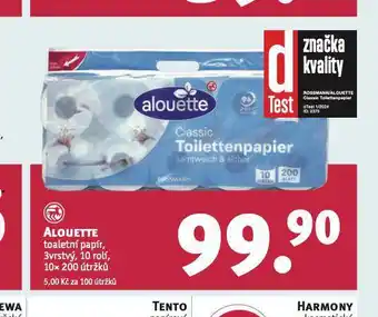 Rossmann Alouette toaletní papír nabídka