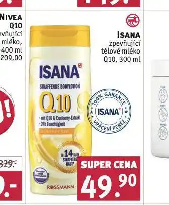 Rossmann Isana zpevňující tělové mléko nabídka