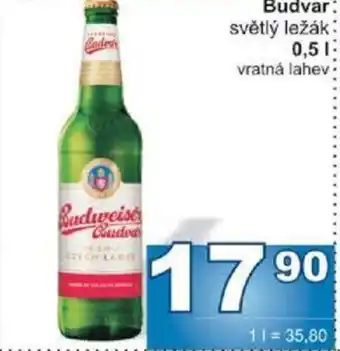 Jip Budvar světlý ležák 0.5L nabídka