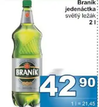 Jip Braník jedenáctka světlý ležák 2L nabídka