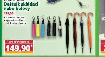 Norma Deštník skládací nebo holový nabídka