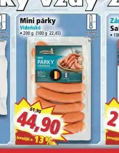 Norma Mini párky vídeňské nabídka