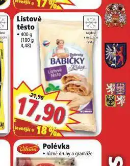 Norma Listové těsto nabídka