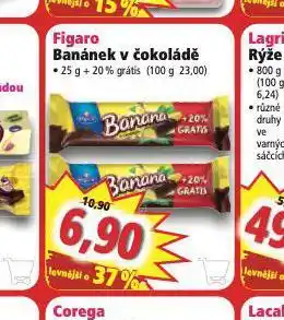 Norma Figaro banánek v čokoládě nabídka