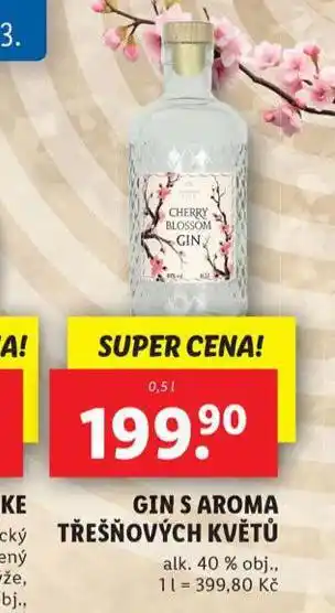 Lidl Gin s aroma třešňových květů nabídka