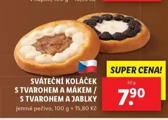 Lidl Sváteční koláček s tvarohem a jablky nabídka