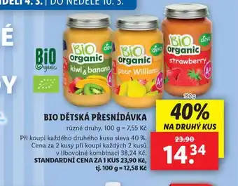 Lidl Bio dětská přesnídávka nabídka