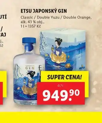 Lidl Etsu japonský gin nabídka