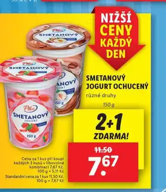 Lidl Smetanový jogurt ochucený nabídka