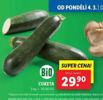 Lidl Cuketa nabídka
