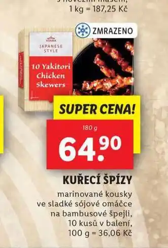 Lidl Kuřecí špízy nabídka