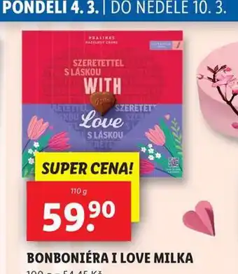 Lidl Bonboniéra i love milka nabídka