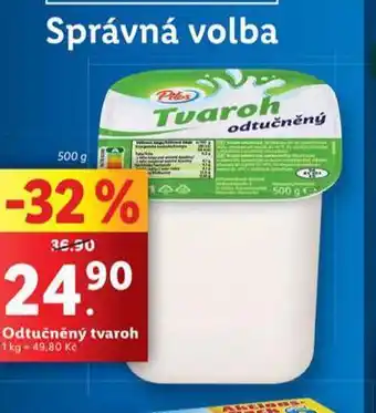Lidl Odtučněný tvaroh nabídka