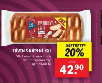 Lidl Závin s náplní xxl nabídka