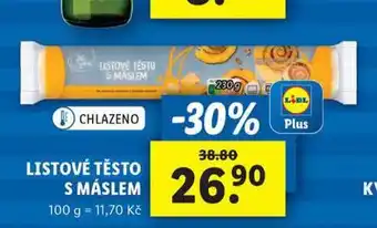 Lidl Listové těsto s máslem nabídka