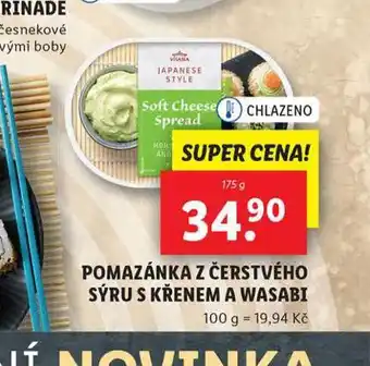 Lidl Pomazánka z čerstvého sýru s křenem a wasabi nabídka