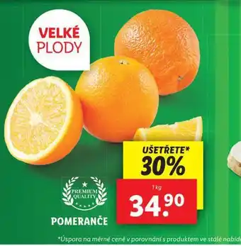 Lidl Pomeranče nabídka
