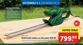 Lidl Elektrické nůžky na živý plot 450 w nabídka
