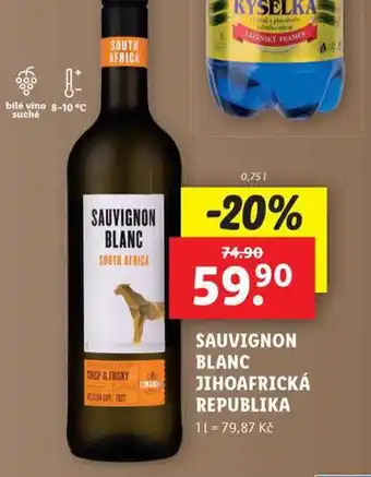 Lidl Sauvignon blanc jihoafrická republika nabídka