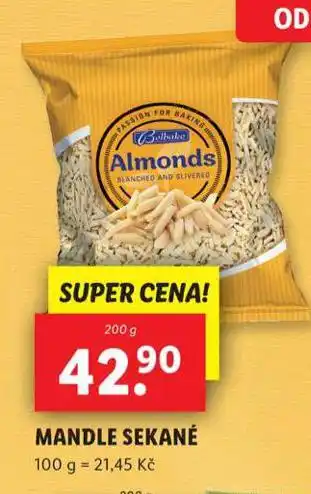 Lidl Mandle sekané nabídka