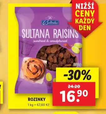 Lidl Rozinky nabídka