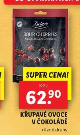 Lidl Křupavé ovoce v čokoládě nabídka