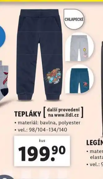Lidl Dětské tepláky nabídka