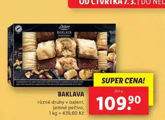 Lidl Baklava nabídka