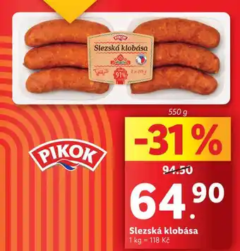Lidl Slezská klobása nabídka