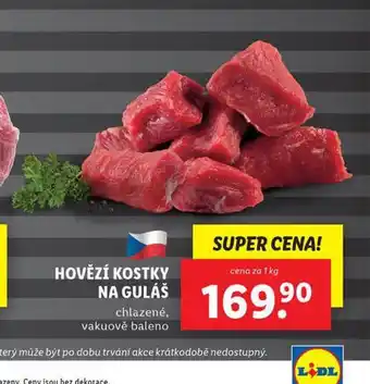 Lidl Hovězí kostky na guláš nabídka