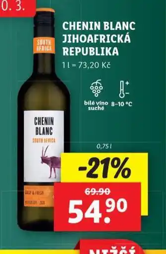 Lidl Chenin blanc jihoafrická republika nabídka