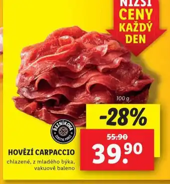 Lidl Hovězí carpaccio nabídka