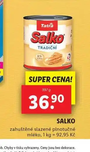 Lidl Tatra salko nabídka
