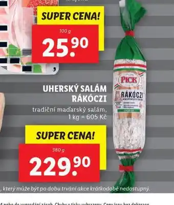 Lidl Uherský salám rákoczi nabídka