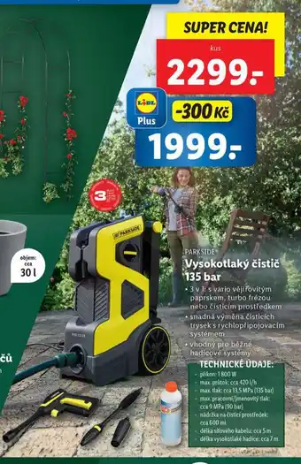 Lidl Vysokotlaký čistič 135 bar nabídka
