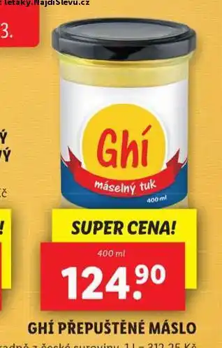 Lidl Ghí přepuštěné máslo nabídka