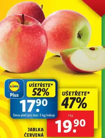 Lidl Jablka červená nabídka