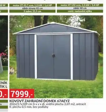 Baumax Kovový zahradní domek nabídka