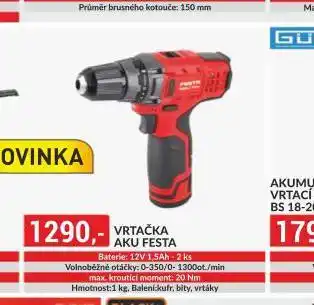 Baumax Vrtačka aku festa nabídka