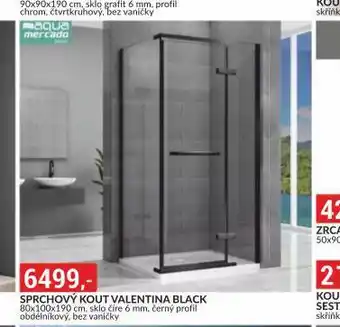Baumax Sprchový kout valentina black nabídka